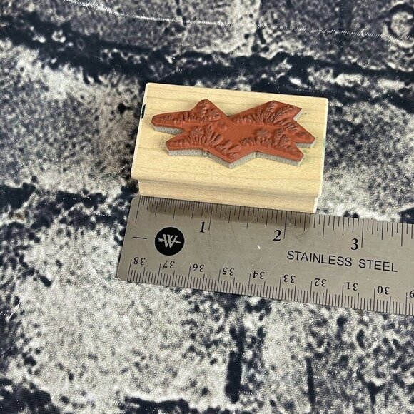 Great Impressions Rubber Stamp tree grass snowflake C214 D140 F115 - Picture 6 of 7